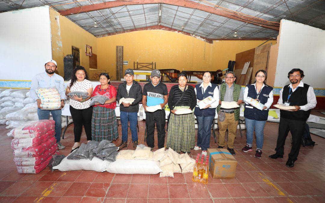 COPADEH coordina entrega de asistencia alimentaria en comunidades  Washington y Dos Fuentes en el municipio de Purulhá, Baja Verapaz